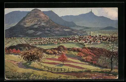 AK Weilheim u. Teck, Ortsansicht aus der Vogelschau