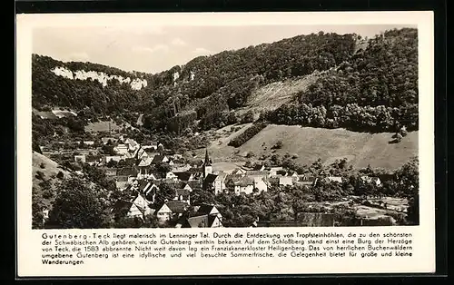 AK Gutenberg-Teck, Teilansicht vom Ort