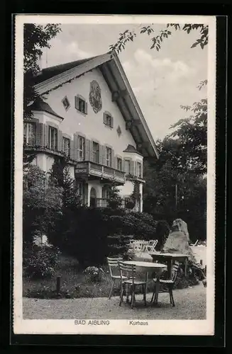 AK Bad Aibling, Teilansicht vom Kurhaus mit Garten