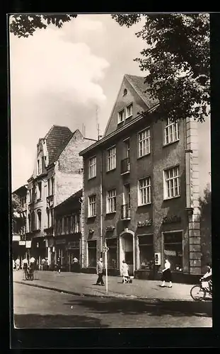 AK Wittenberge, Blick auf die Bahnstrasse