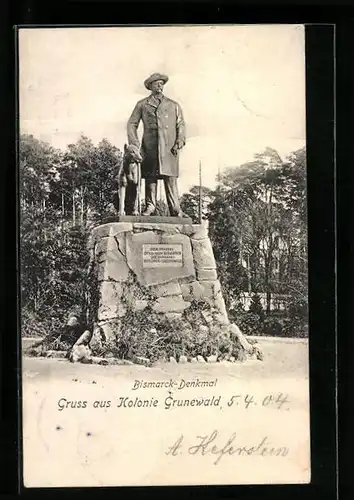 AK Grunewald, Ansicht vom Bismarck-Denkmal