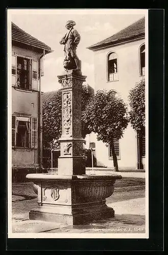 AK Ettlingen, Narrenbrunnen v. J. 1549