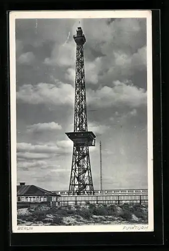 AK Berlin-Charlottenburg, Blick auf den Funkturm