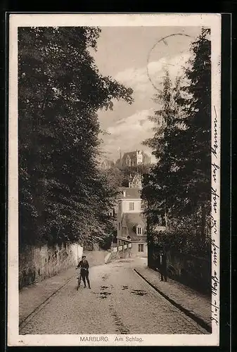 AK Marburg, Strassenpartie am Schlag