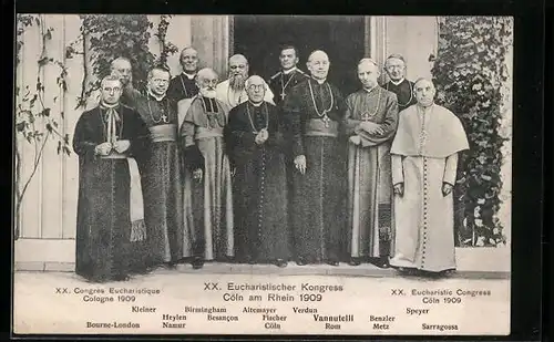 AK Köln am Rhein, XX. Eucharistischer Kongress 1909, Kleiner, Altemayer und Fischer