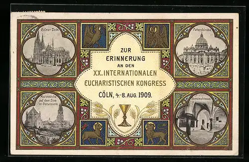 AK Köln, XX. Internationaler Eucharistischer Kongress, Dom, Peterskirche, Inneres Abendmahlssaal