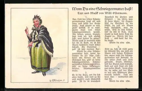 AK Lied Wenn du eine Schwiegermutter hast!, Schwiegermutter-Figur