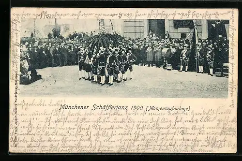 AK München, Schäfflertanz 1900, Aufführung