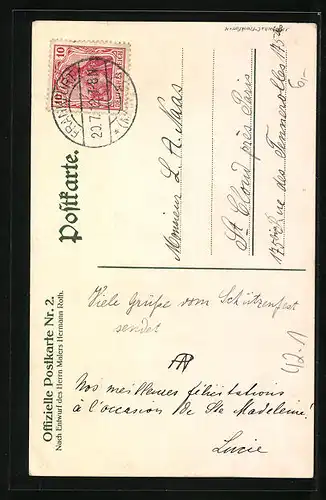 Künstler-AK Frankfurt a. M., 17. Deutsches Bundes- & Goldenes Jubiläums-Schiessen 1862-1912, Nackte Jungen & Zielscheibe