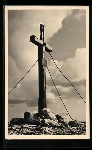 AK Ein Gipfelkreuz, Otto-Schutzhaus