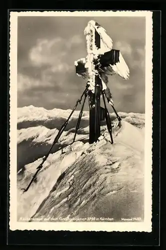 AK Kaiserkreuz auf dem Grossglockner, Gipfelkreuz