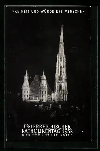 AK Wien, Österreichischer Katholikentag 1952, Freiheit und Würde des Menschen