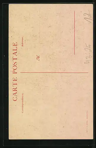 Künstler-AK Neuchâtel, XXIIme Fête Fédérale de Chant 1912, Älterer Mann mit Harfe zu Pferde