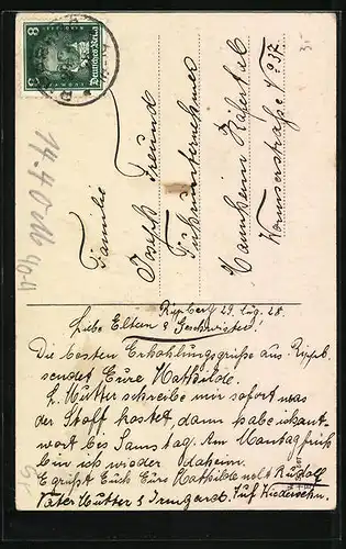 Künstler-AK Betrunkener halb entkleidet auf Treppen, Wer niemals einen Rausch gehabt, der ist kein braver Mann