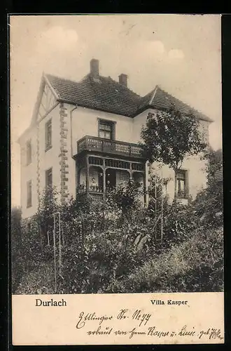 AK Durlach, Blick auf die Villa Kasper