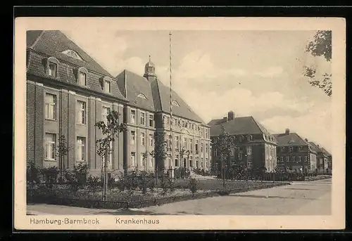 AK Hamburg-Barmbeck, Strasse am Krankenhaus