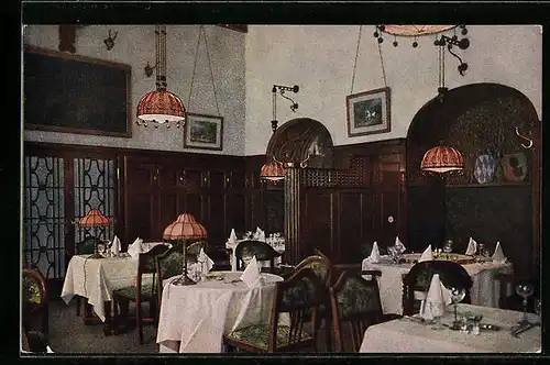 AK Augsburg, Hotel Drei Mohren, Jagdzimmer