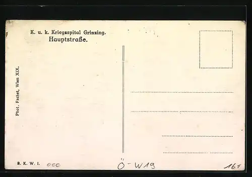 AK Wien, K.u.k. Kriegsspital, Hauptstrasse