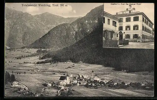 AK Waidring, Totalansicht, Gasthof z. Post