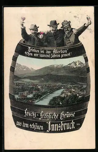 AK Innsbruck, Trinken ist das Allerbest` schon vor tausend Jahren gewest`, Teilansicht