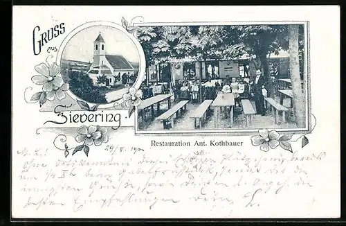 AK Wien-Sievering, Restaurant Ant. Kothbauer, Kirche