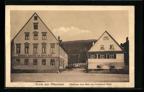 AK Altenstadt, Gasthaus zum Rad von Leonhard Köpf