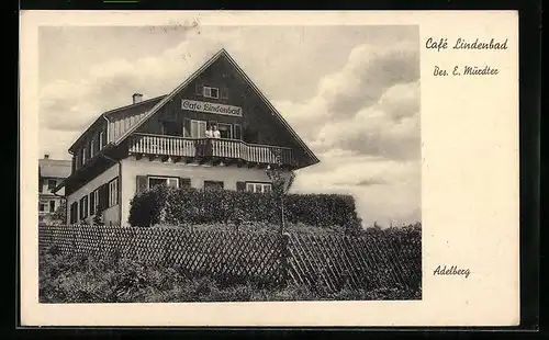 AK Adelberg, Cafe Lindenbad von E. Mürdter