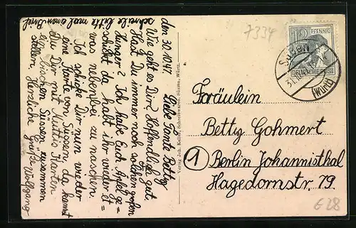 AK Süssen, Strassenpartie im Ort