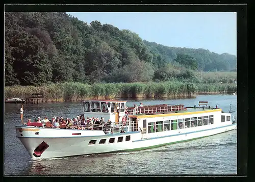 AK Salonschiff Strandbad Ferch, Weisse Flotte Potsdam