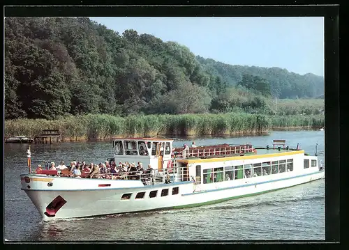 AK Salonschiff Strandbad Ferch, Weisse Flotte Potsdam