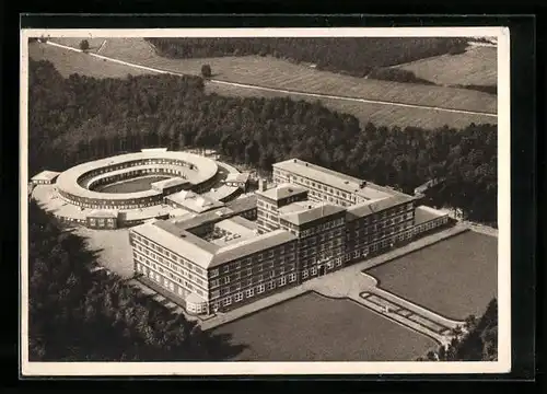 AK Bad Bramstedt i. Holst., Rheumaheilstätte, Fliegeraufnahme