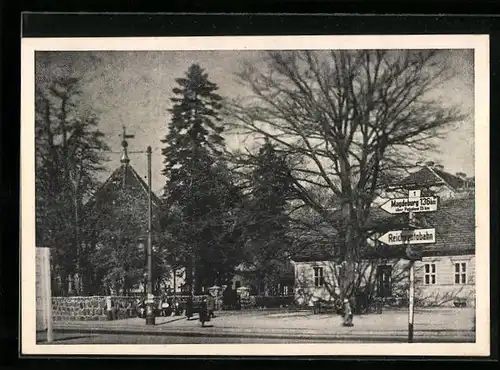 AK Berlin-Zehlendorf, Alte Dorfkirche und alte Schule