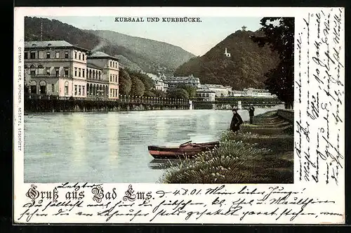 AK Bad Ems, Kursaal und Kurbrücke