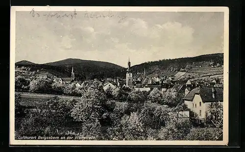 AK Bergzabern an der Weinstrasse, Ortsansicht des Luftkurortes