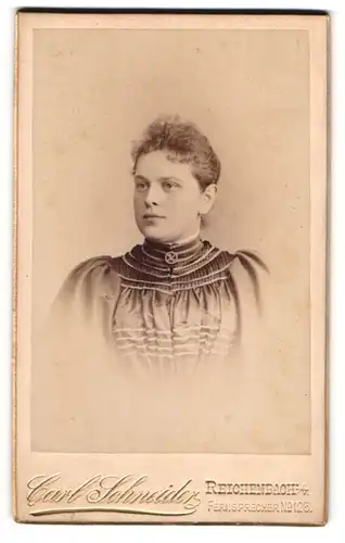 Fotografie Carl Schneider, Reichenbach i. V., junge Frau Klara Dietel