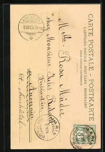 AK Neuchâtel, La Collégiale, Facade et Statue de G. Farel