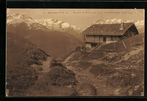AK Arêches, Au Col du Près, le Grand-Mont