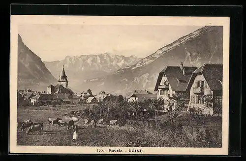 AK Ugine, Panorama, Ortsansicht