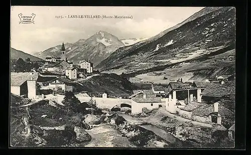 AK Lans-le-Villard, Ortsansicht aus der Vogelschau