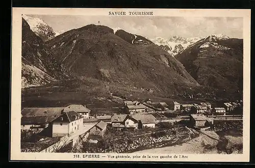 AK Epierre, Vue générale, prise de la rive gauche de l`Arc