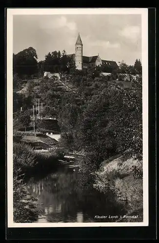 AK Lorch i. Remstal, Kloster am Berg mit Fluss