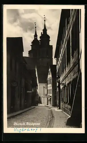 AK Bayreuth, Strassenpartie der Brautgasse