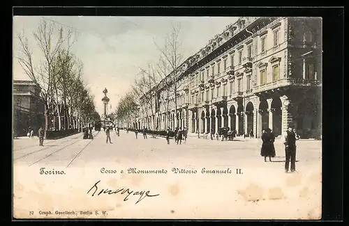 AK Torino, Corso e Monumento Vittorio Emanuele II.