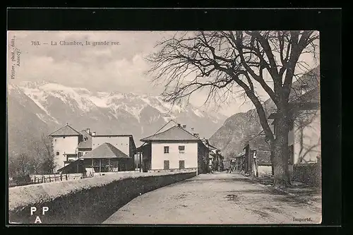 AK La Chambre, La grande rue, Strassenpartie