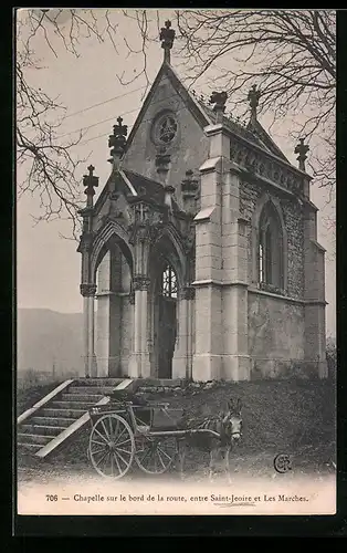 AK Saint-Jeoire, Chapelle sur le bord de la route, Les Marches