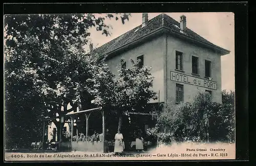 AK St-Alban-de-Montbel, Bords du Lac d`Aiguebelette, Gare Lépin-Hotel du Port