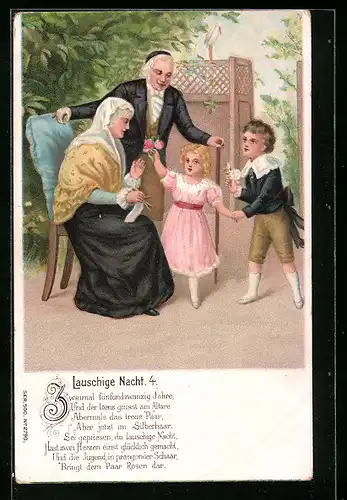 AK Kinderpaar bei seinen Grosseltern, Vergänglichkeit