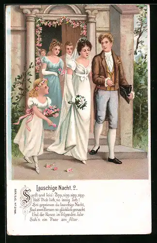 AK Junges Paar bei seiner Hochzeit, Vergänglichkeit