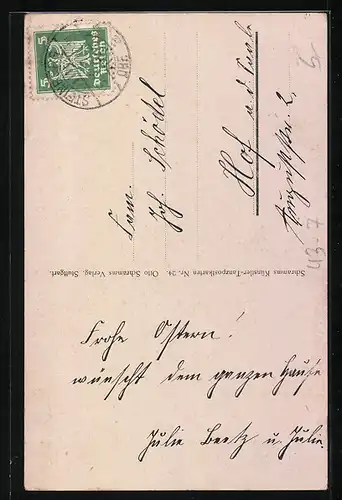 AK Junges elegantes Paar tanzt Menuett