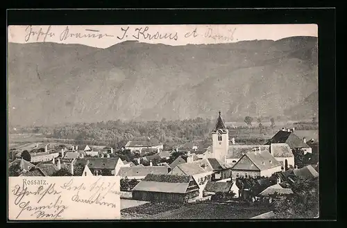 AK Rossatz /Donau, Teilansicht aus der Vogelschau